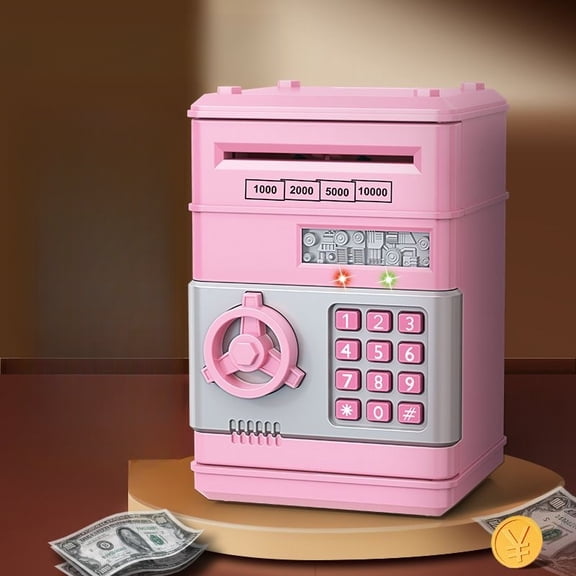 Children's Piggy Bank & Password Safe — Automatic Money-Rolling, Fingerprint-Activated, Electric, with Sound & Light Effects — High-Capacity, Realistic, Smart Deposit Machine