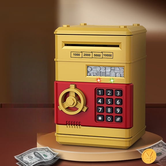 Children's Piggy Bank & Password Safe — Automatic Money-Rolling, Fingerprint-Activated, Electric, with Sound & Light Effects — High-Capacity, Realistic, Smart Deposit Machine