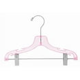 thumbnail image 1 of Children's Pink Plastic Suit Hanger w/Clips - 12", 1 of 1