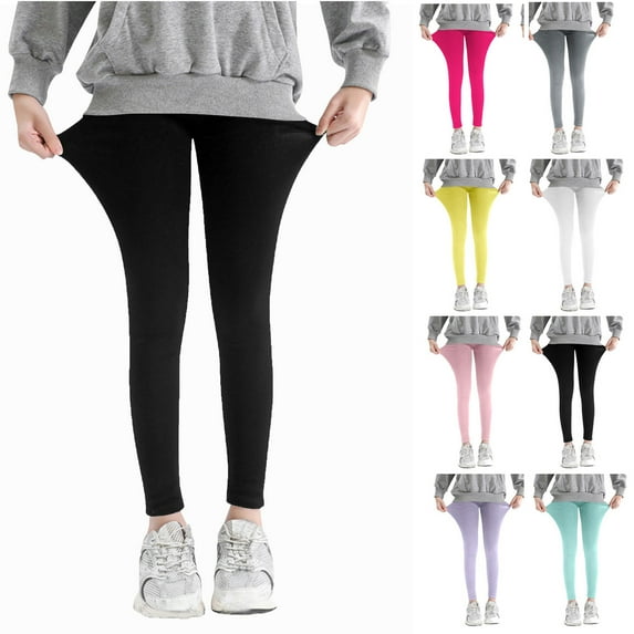 The Children's Place Childrens Place Pants Girls Leggings Cotton Leggings for Kids Comfortable Leggings For Girls Leggings Great For Softness And Breathability,Black,140cm/55.12in (8 Years)