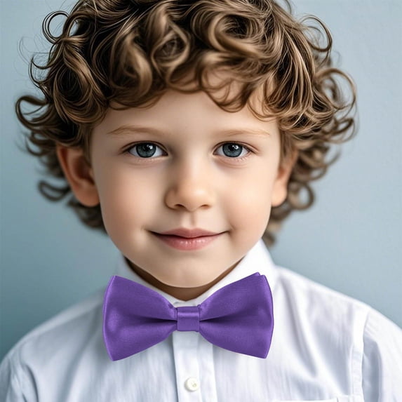 Children's Plaid Bow Tie Clip-On for School Uniforms - Adjustable Unisex Fabric Accessory
