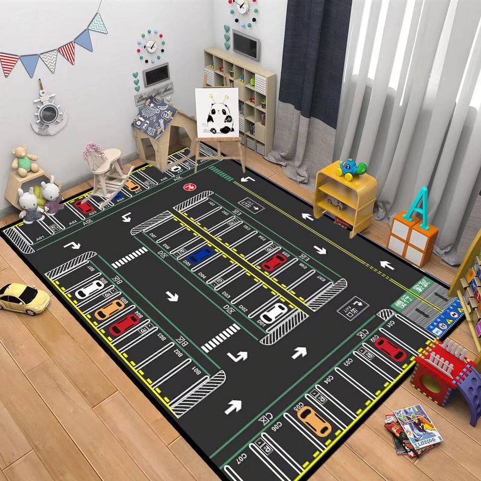 Tappeto Gioco Airport Con LED - 72x120cm, Con Piste E Aerei, Batteria Inclusa, Per Bambini - Foto 10
