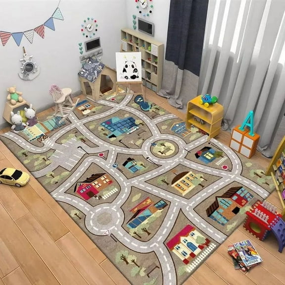 Children's Play Carpets Carpet for Living Room Big Size Traffic Route Map ration Home Bedroom Rugs Room r Floor Mats