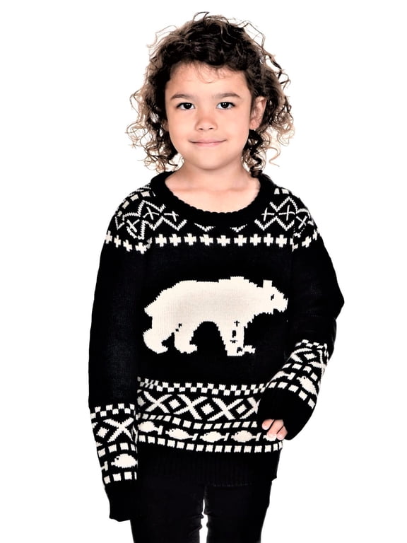 Children's Polar Bear Sweater Black
