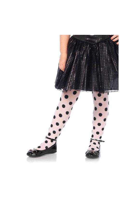 Children's Polka Dot Tights, Large, Age 7-10