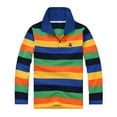 thumbnail image 1 of Children's Polo Shirt Casual Comfy Collared Shirts Long Sleeve Tops Casual Blouse Tops Pullover for Kids Boys 10-11 Years, 1 of 2