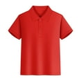 thumbnail image 1 of Children's Polo Shirt Short Sleeve Tops Collared Shirts Summer Soft Casual Polo Shirt for Toddler Boys 13-14 Years, 1 of 3