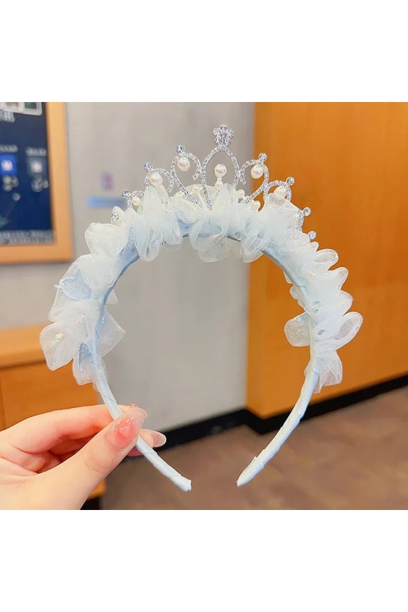Children's Princess Super Immortal Crown Headpiece Hair Hoop Girl's Birthday One Year Old Photo Headband Baby Stylish Hair Clip