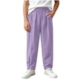 thumbnail image 1 of Children's Printed Elastic Waistband Loose Pants with Pockets Mid Size Outdoor Casual Trousers for School Travel Play, 1 of 9