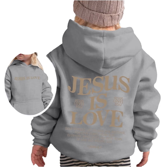 Children's Printed Round Neck Long Sleeved Sweatshirt Hooded Sweatshirt