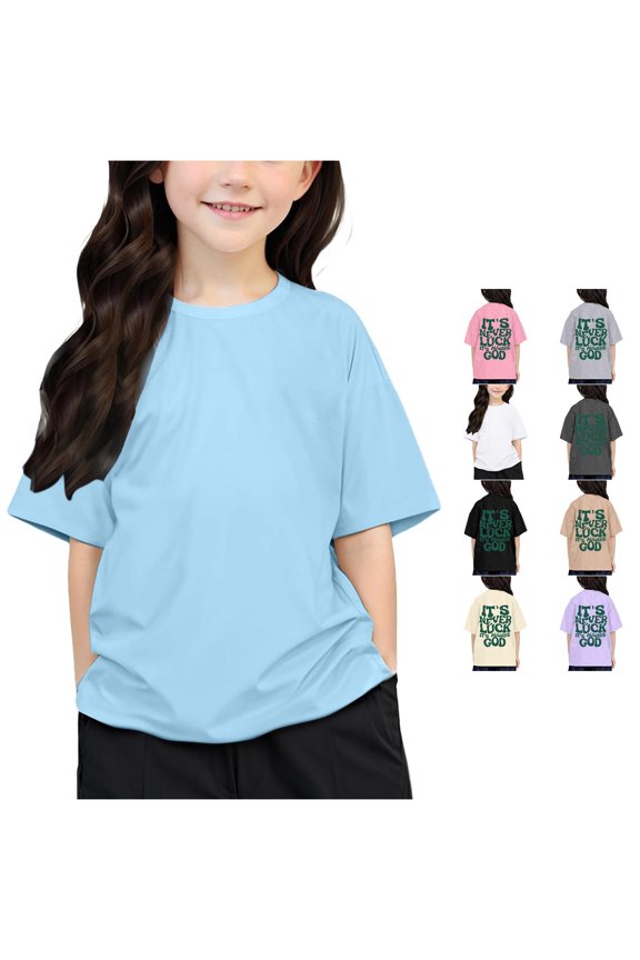 Children's Printed Round Neck Short Sleeved T Shirt for Boys and Girls Undercover Camisole 4-5 Years
