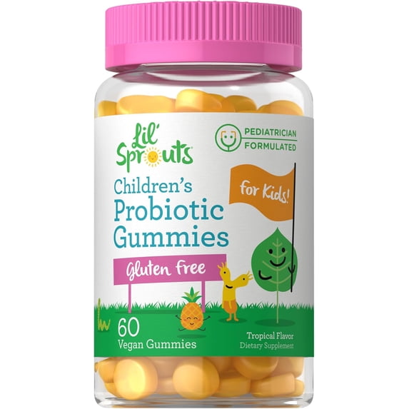 Children's Probiotic | 60 Vegan Gummies | Tropical Flavor | by Lil Sprouts