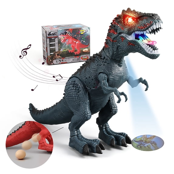Kids Dinosaur Toy Projection Walking Dinosaur Interactive Sounds Laying Egg Robot Dino Projection for Boys and Girls Ages 3 to 6 Years