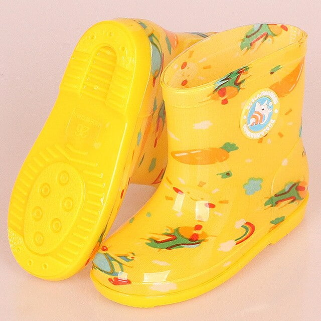 Children‘s Rain Boots Boys and Girls Water Shoes Cute Baby Water Boots