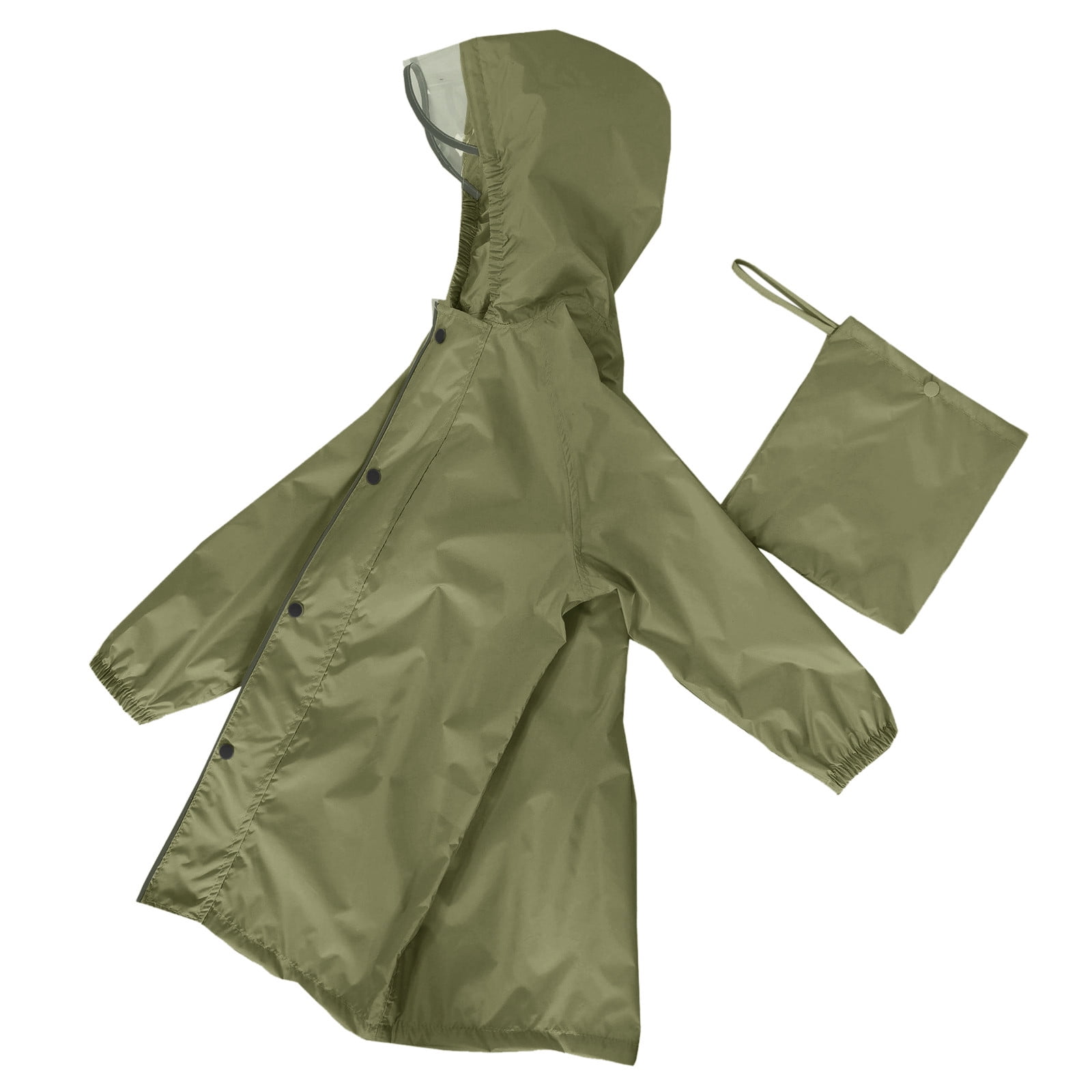 Children's Raincoat with Hood Long Rain Coat Reusabl Rain Coats for ...