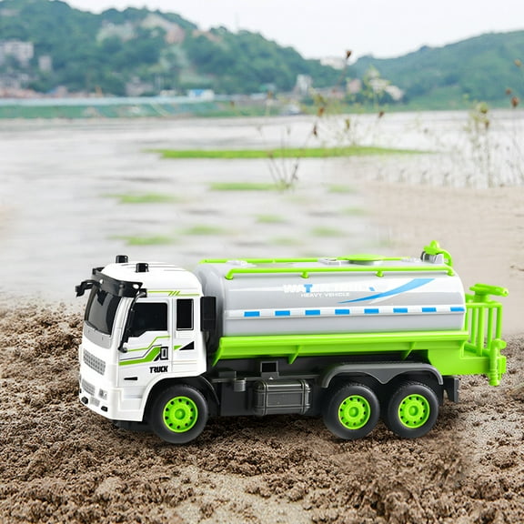 Remote Control Tanker Truck, Simulation City Transport Vehicle, Illuminated Construction Toy Car, Driving Training Toy For Kids, Battery Powered RC Vehicle, Realistic Automotive Toy