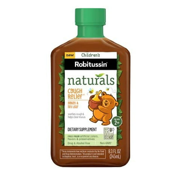 Robitussin Children's Naturals Cough Relief Honey & Ivy Leaf Syrup 8.3 oz