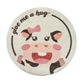 thumbnail image 1 of Children's Room Round Carpet Bedroom Round Cute Cow Carpet Polyester Carpet,B,Imitation Cashmere, 1 of 3