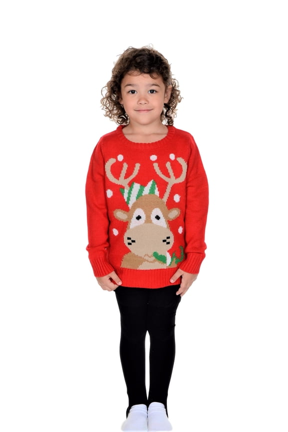 Children's Rudolph The King Christmas Sweater Red