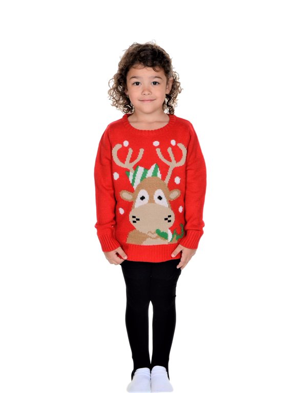 Children's Rudolph The King Christmas Sweater Red