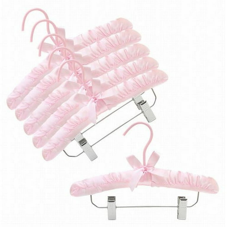 Big Kids 15 Pink Satin Padded Hanger