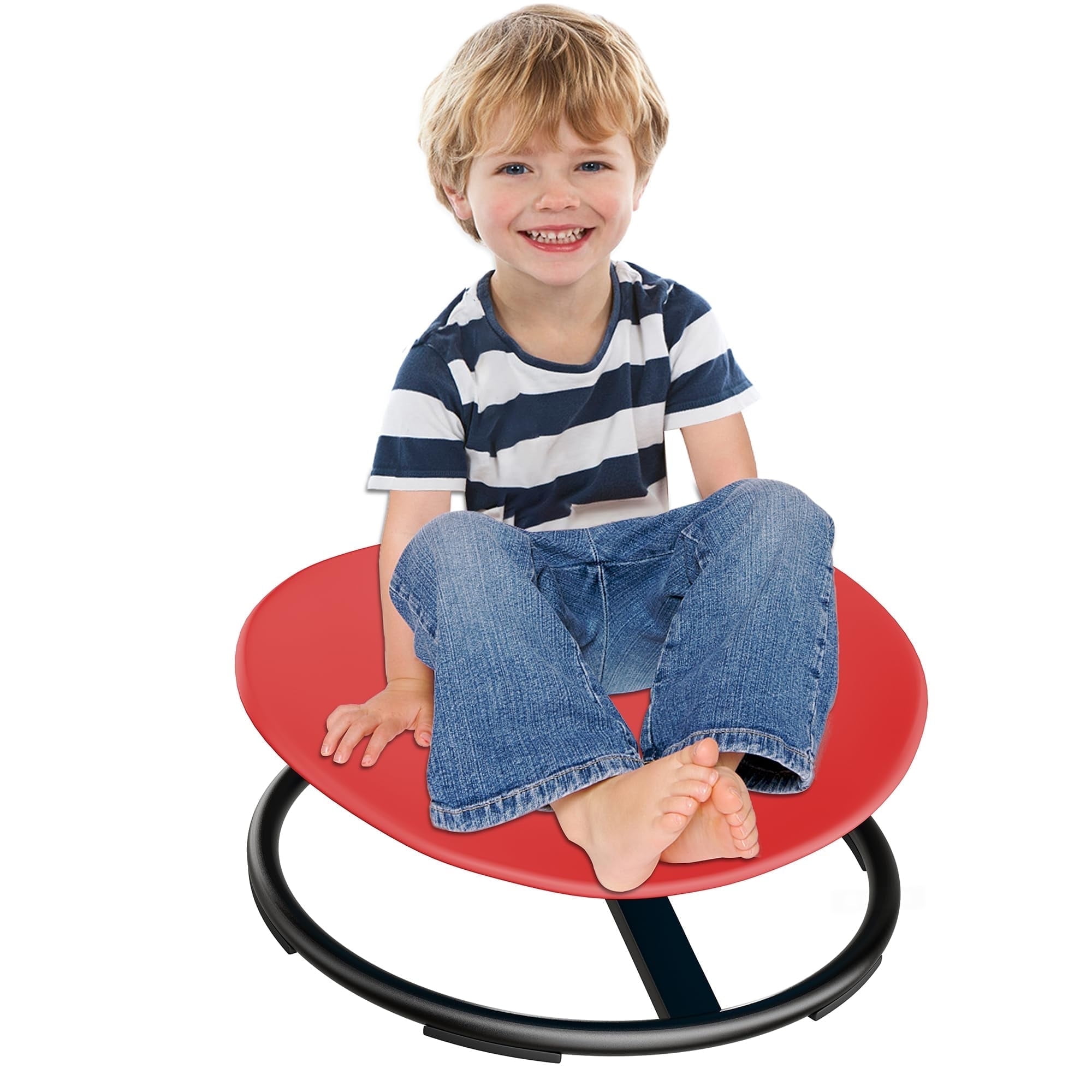 MoveCatcher Children’s Sensory Swivel Chair - Round, Red - Sensory Play & Body Coordination