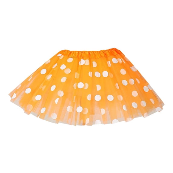 Children's Shaggy Skirt Mesh Dress with Ladybug Polka Dot Design - Cute & Playful for Girls