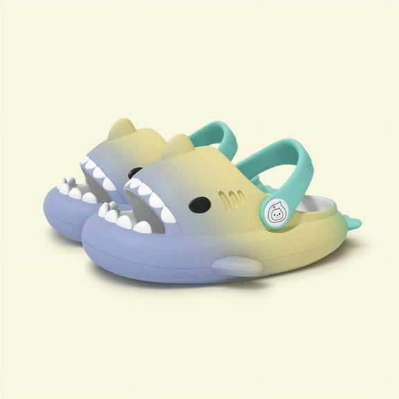 Children's Shark Slippers Cute Baby Slippers Kids Girls Boys Home Non-slip Sandals Outdoor Beach Slides