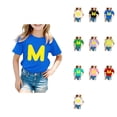 thumbnail image 1 of Children's Short Sleeve Cotton T-Shirt with Funny Letter Print – Casual Comfortable Top for Toddler Baby Boys and Girls, 1 of 4