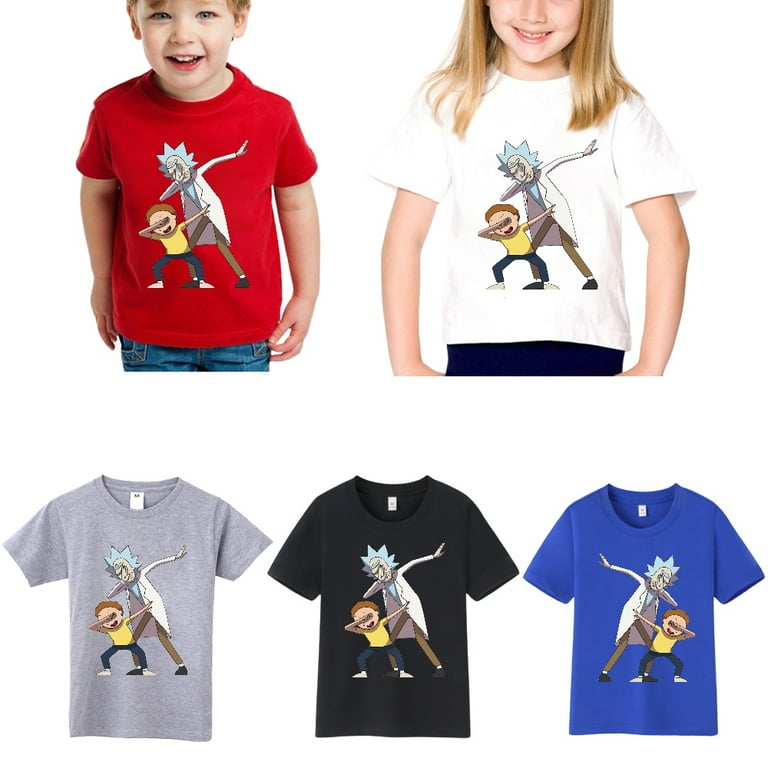 children-s-short-sleeve-rick-and-morty-pattern-t-shirt-kids-t-shirt-print-clothes-walmart-com