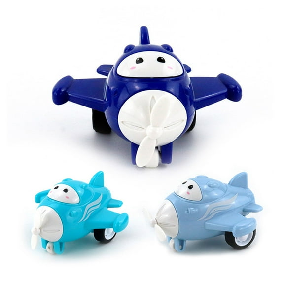 Children's Simulated Cartoon Shaped Pull Back Plane Toy Friction Powered Vehicle