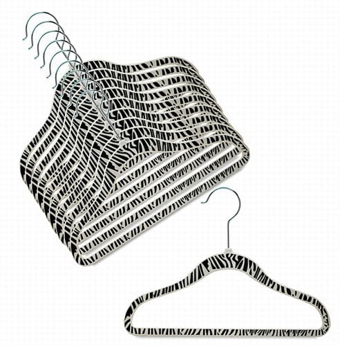 Children's Slim-Line Printed Zebra Hanger