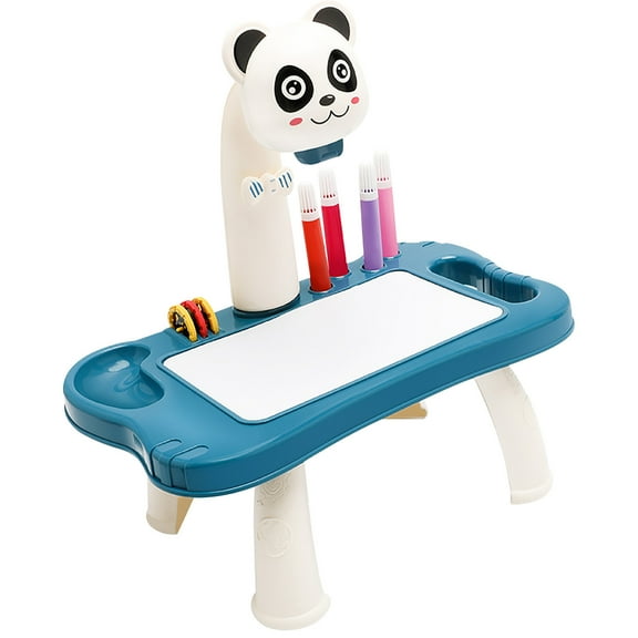 Children's Smart Projector Desk with Light and Music, Learning Drawing Machine Toy, 5ML Early Education Toy for Kids, Interactive Projector Toy for Creative Drawing and Learning Activities