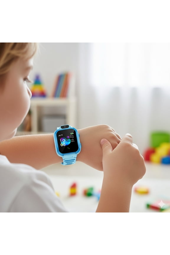 Children's Smartwatch for Ages 3-12 - Two-Way Call, Waterproof, Games, E-Books, Photo & Video, 1.44" Touch Screen, 400mAh Battery, LBS Positioning Blue