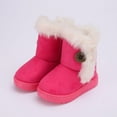 thumbnail image 1 of Children's Snow Boots Mid-Calf Winter Warm Waterproof Anti-slip Toddler Kids Boots Fleece Lined for Girls Solid Color Thermal Design, 1 of 5