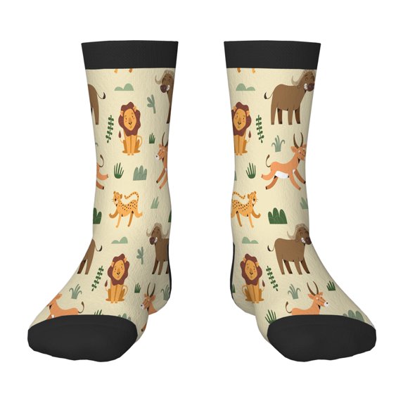 Children's Socks Exotic Felines Lion And Jaguar Scandinav Novelty Funny Christmas Gift for Teens