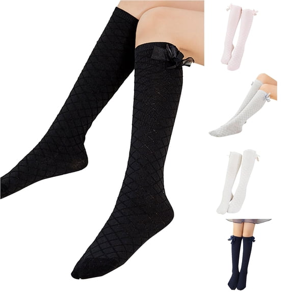 Children's Socks Mesh Combed Bow Mesh Children's Mid Tube Socks Knee High Stockings Big Girl Socks Girl Socks Socks Kids No Show Thermal Socks Kids Socks Pack Girls Socks Packages Boy Size 13 Socks