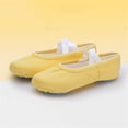 thumbnail image 1 of Children's Soft Sole Canvas Dance Shoes for Toddlers & Little Kids – Practice Shoes with Elastic Shoelaces, Body Shaped, Casual Style Yellow, 1 of 9