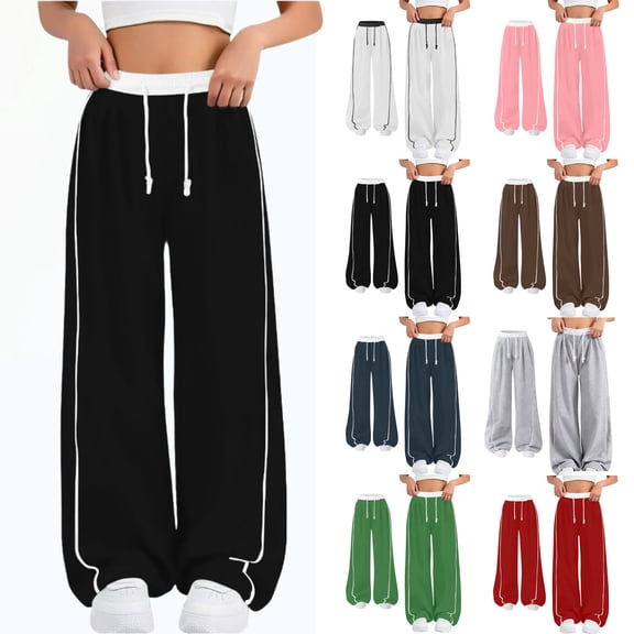 Children's Solid Color Elastic Waist With Side Pockets Slim Sports Sweatpants Long Pants For Kids