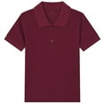 thumbnail image 1 of Auroural Girls Shirts Size 10-12 Girl Clothes under $10 Children's Button up Shirt Short Sleeve Solid Color Collard Short Sleeved T-Shirt Children's Casual Clothes Red 11 Years, 1 of 3