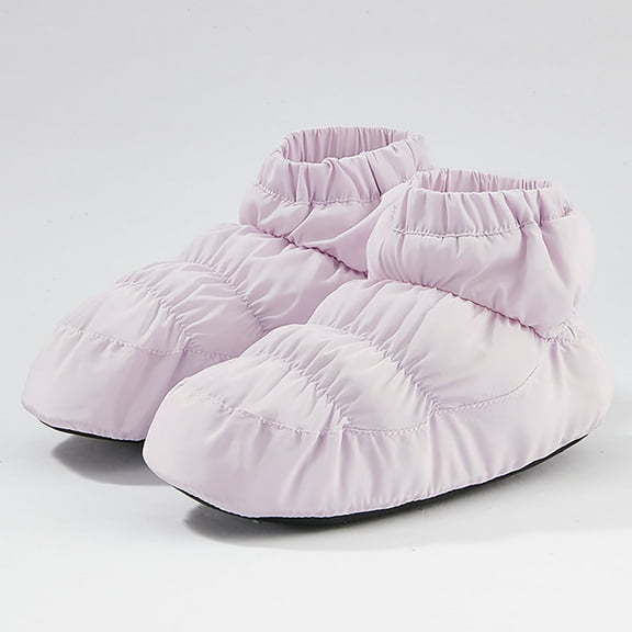 Children's Solid Color Low Cut Dance Practice Boots Warm Thermal Boots Soft Sole Shoes for Girls Kids Toddler Ballet Warm-Up Shoes Non-Slip Artificial Leather