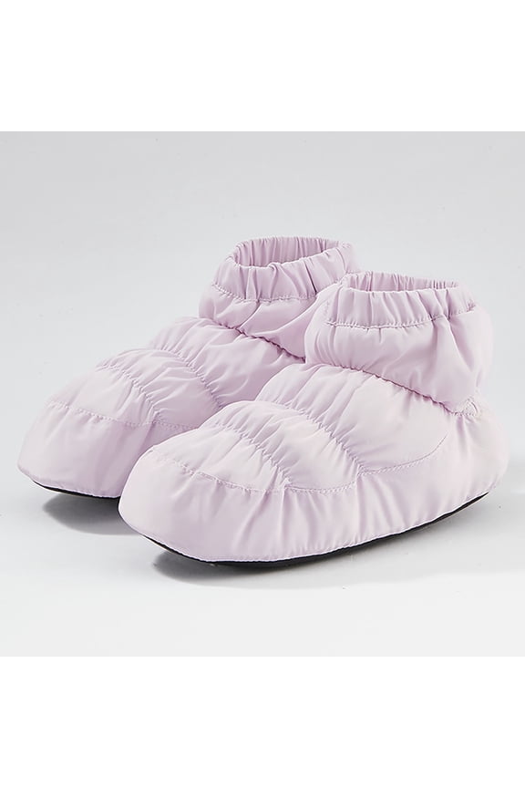 Children's Solid Color Low Cut Dance Practice Boots Warm Thermal Boots Soft Sole Shoes for Girls Kids Toddler Ballet Warm-Up Shoes Non-Slip Artificial Leather