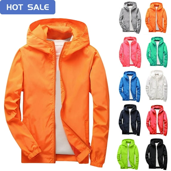 Children's Solid Color Recreational Sports Long Sleeve Hooded Blouse Outdoor Hooded Jacket Waterproof Windproof Cardigan Jacket For Kids