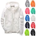 thumbnail image 1 of Children's Solid Color Recreational Sports Long Sleeve Hooded Blouse Outdoor Hooded Jacket Waterproof Windproof Cardigan Jacket For Kids, 1 of 7