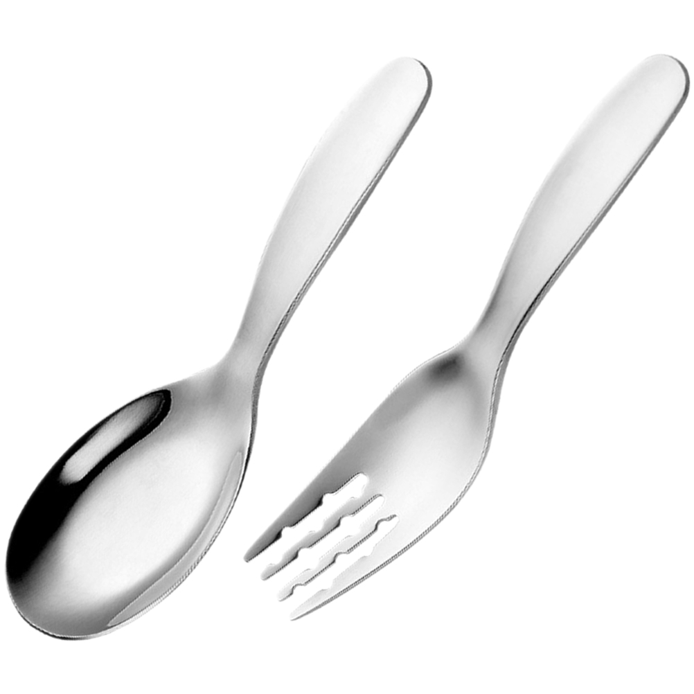 Children's Spoon and Fork Set Training Scoops Flatware Kids Spoons