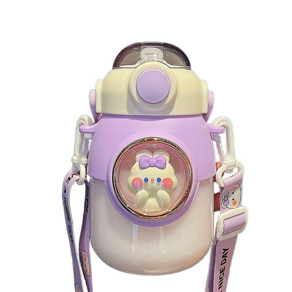 Children's Straw Cup 820ML Space Water Bottle Leak Proof Proof Anti- GX D4I7