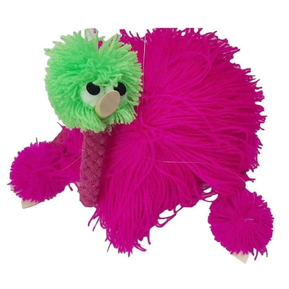Children's String Puppet, Xinsrenus Ostrich Wooden Puppet, Handcrafted Folk Toy for Creative Play Fine Motor Skills, Red
