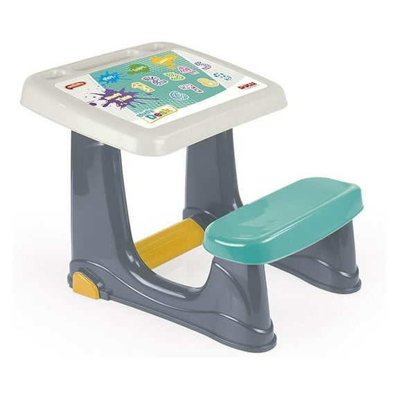 Childrens Study Desk Activity Table & Chair, Ergonomic Footrest, Writing and Drawing Surface, Easy Assembly, Furniture for Ages 3+, Multicolor