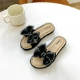 thumbnail image 1 of Children's Summer Bow Pearl Slip And Wear Cool Mop Indoor And Outdoor Home Soft Soled Casual Shoes Beach Shoes Children's Shoes girls shoes, 1 of 6