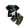 thumbnail image 1 of Children's Summer New Short Sleeve Set for Boys and Babies Camo Dinosaur Print T-shirt Short Sleeve Fashion Casual Two Piece Set, 1 of 5